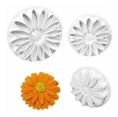 Set 3 Cortantes Expulsor Flores Margaritas Cookie Fondant en internet