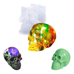 Molde Silicona Calavera 3 D Resina Epoxi Velas