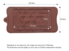 Molde De Silicona Barra Chocolate Tableta Hexagonos - comprar online