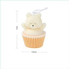 Molde Silicona Vela Osito Cupcake 3d - comprar online