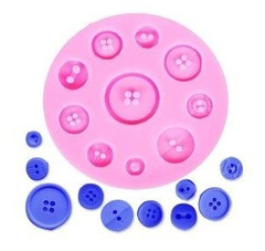 Molde Silicona 10 Botones Fondant Porcelana - comprar online