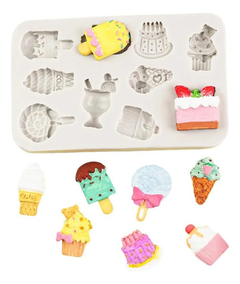 Molde Silicona Dulces Golosinas Helado Fondant Porcelana