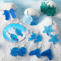 Molde Silicona Aros Dijes Fondo De Mar Serpientes Resina - comprar online