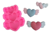 Molde Silicona 3 Corazones Con Alas Fondant Porcelana Fria