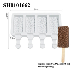 Molde Silicona Paleta De Helado Corazones Rectangular - comprar online