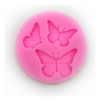 Molde Silicona Flor 3 Mariposas Pequeño Fondant Porcelana