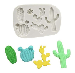 Molde Silicona Cactus Flor Fondant Porcelana Fria - Fun Style Design