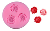 Molde Silicona 3 Mini Rosas Fondant Porcelana Fria Yeso