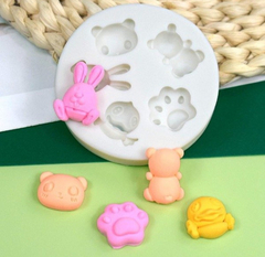 Molde Silicona Animalitos Y Huella Fondant Porcelana - comprar online