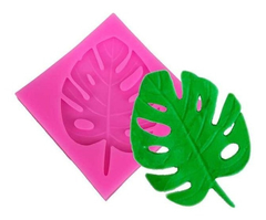 Molde Silicona Hoja Monstera Hojas Tropicales Color Rosa en internet