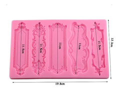Molde Silicona Marcos Barrocos Carteles Vintage - comprar online
