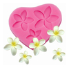 Molde Silicona Flor 3 Plumerias Fondant Porcelana Fria