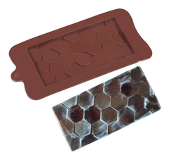 Molde De Silicona Barra Chocolate Tableta Hexagonos - Fun Style Design