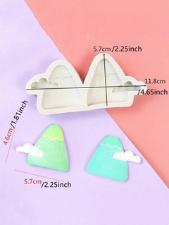 Molde Silicona Montañas Y Nubes Pequeño Fondant Porcelana - comprar online