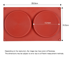 Molde Silicona 2 Discos Espiral Tourbillon Grande - comprar online