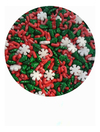 Sprinkles Navideños Copos De Nieve Perlas Comestibles