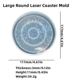 Molde Bandeja Redonda Efecto Laser Holográfico Resina - comprar online