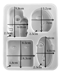 Molde Silicona Rostros De Piedra Esculturas Resina Velas Jab - comprar online