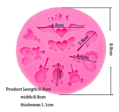 Molde Silicona Corazones Golosinas Fondant Porcelana en internet