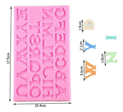 Molde Silicona Abecedario Letras Mayusculas De Estilo - comprar online