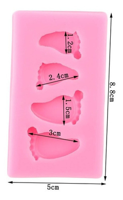 Molde Silicona Piecitos Bebe Mini Fondant Porcelana Fria - comprar online