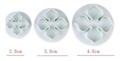 Set 3 De Cortantes Expulsor Hortensia Fondant Porcelana - Fun Style Design