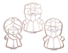 Set X 3 Cortantes Reyes Magos Navidad Cookie Galletitas