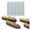 Molde Silicona Decoración Chocolate Hojas Guarda Eclair