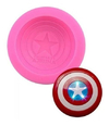 Molde Silicona Escudo Capitan America Fondant Porcelana Fria