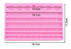 Molde Silicona Bordes Relieves Cuadros Fondant Porcelana - comprar online