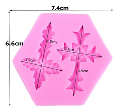 Molde Silicona 2 Cruces - comprar online