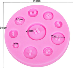 Molde Silicona 10 Botones Fondant Porcelana en internet