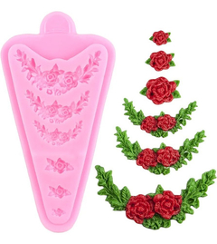 Molde Silicona Arcos De Rosas Barroco Fondant Porcelana Fria