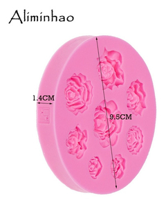 Molde Silicona 8 Rosas Fondant Porcelana Fria en internet