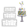 Cortantes X3 Puzzle Reposteria Geometrica Fondant