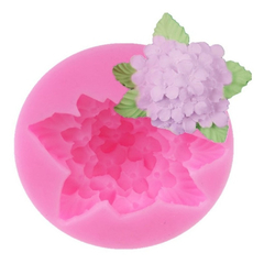 Molde Silicona Hortensia Grande Jabones Velas Chocolate