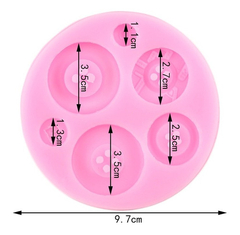 Molde Silicona 6 Botones Fondant Porcelana - comprar online