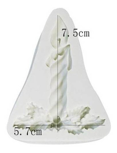 Molde Silicona Vela Navideña Fondant Porcelana Fria - comprar online