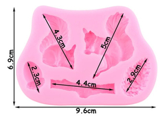 Molde Silicona Ardilla Avellana Troncos Fondant Porcelana - comprar online