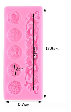 Molde Silicona Guarda Hojas Barrocas + Botones Vintage - comprar online