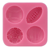 Molde Silicona Pelotas Futbol Rugby Baseball Basket Color Rosa