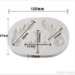 Molde Silicona Molduras Barrocas Fondant Porcelana Fria Yeso - comprar online