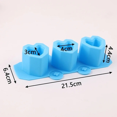 Molde Silicona Mini Maceta X 3 Corazon Vela Cemento Yeso - comprar online