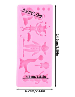 Molde Silicona Circo Fondant Porcelana Fria en internet