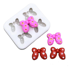 Molde Silicona Moños Minnie Fondant Porcelana Fria