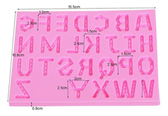 Molde Silicona Abecedario Robot Mayusculas Grande Fondant - comprar online