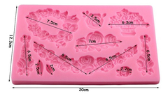 Molde Silicona Xl Rosas Guirnaldas Flores Hojas - comprar online