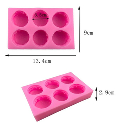 Molde Silicona Vela Macaron X 6 Cavidades - comprar online