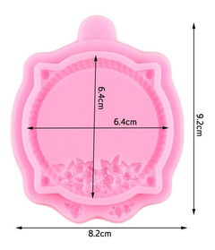 Molde Silicona Marco Con Flores Fondant Porcelana - comprar online