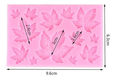 Molde Silicona Hojas Otoñales Fondant - comprar online